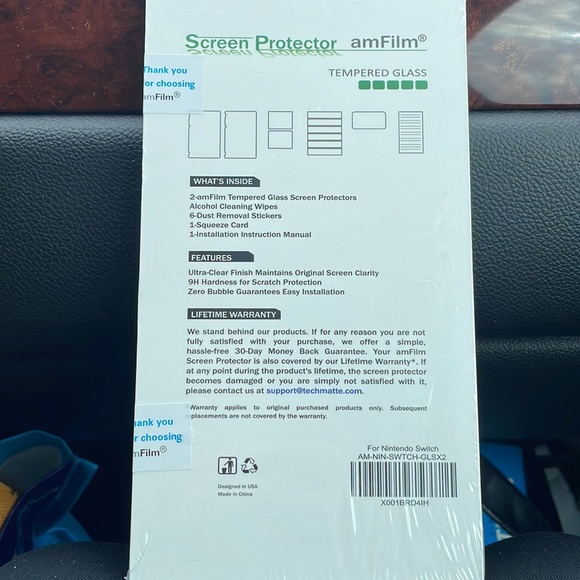 Nintendo Switch Screen Protector - Tempered Glass - 2 Pack - Picture 2 of 4